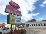  ?? STAFF PHOTO BY DAVE FLESSNER ?? Chicken Salad Chick in Hixson has redone the former Karl’s restaurant space and plans to open next week. The Karl’s sign is to come down soon, the new eatery’s operators said.