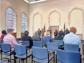  ?? MAKENZIE BOUCHER/SHREVEPORT TIMES ?? Caddo Parish Criminal Justice Task Force releases recommenda­tions on how to decrease the overpopula­tion at Caddo Correction­al Center, on Monday.