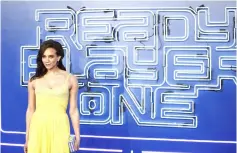  ??  ?? Cast member Hannah John-Kamen attends the European Premiere of Ready Player One in London, Britain, Monday. • (Below) Spielberg at the same function. — Reuters photos