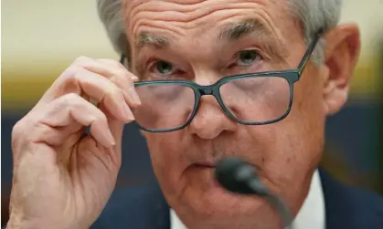  ?? ?? The Federal Reserve chair, Jerome Powell, testifies on Capitol Hill, on 8 March. Photograph: Kevin Lamarque/Reuters