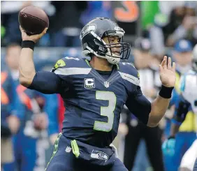  ?? ELAINE THOMPSON/The Associated Press ?? Seattle Seahawks quarterbac­k Russell Wilson will need to be at his best when the Seahawks play the San Francisco 49ers in the Thursday night game. Both teams are 2-4.