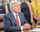  ?? POOL PHOTO ?? President Trump’s administra­tion has said it wants quotas in exchange for relaxing tariffs.