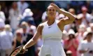  ?? Photograph: Mike Hewitt/Getty Images ?? Aryna Sabalenka celebrates winning match point against Varvara Gracheva.