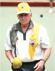  ??  ?? Warragul’s Brian Kennedy enjoyed a return to bowls on Saturday. His rink recorded a huge 44/9 win over Yinnar in division three.