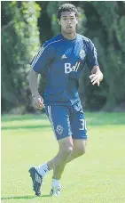  ?? NICK PROCAYLO/PNG FILES ?? Back when he was younger and had less hair, La’Vere Corbin-Ong was part of the Whitecaps in 2011 before heading overseas to Germany.