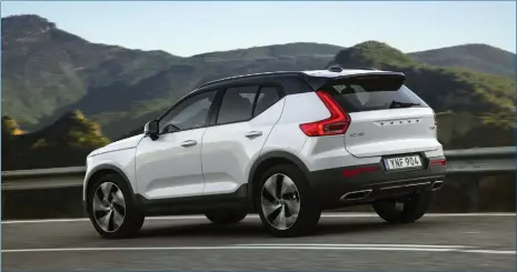  ??  ?? The interior of the Volvo XC40 boasts superior quality materials and meticulous finishing