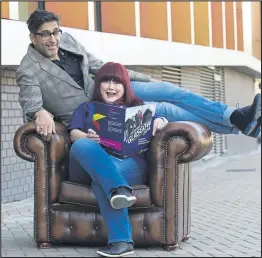  ??  ?? Volunteer Ambassador Sanjeev Kohli with volunteer Izzy Conway from Parkhead