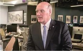  ?? RICH HEIN/SUN-TIMES ?? Bill Daley is the third mayoral candidate to propose a Mayor’s Office of Violence Prevention and Reduction but the first to commit $50 million to it.