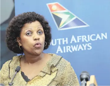  ??  ?? FORMER SAA chairperso­n Dudu Myeni and former president Jacob Zuma allegedly scuppered a deal between SAA and Emirates, the largest airline in the world, which would have yielded SAA an annual profit of R1.5 billion.