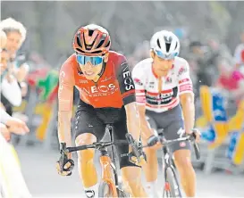  ?? Foto: Cortesía Ineos Grenadiers ?? Egan Bernal tuvo un buen repunte en la penúltima etapa de la Vuelta a Cataluña./