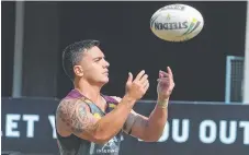  ?? Picture: AAP ?? Kodi Nikorima at Broncos training.