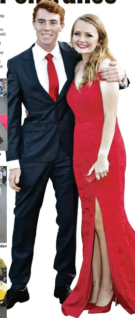  ?? PHOTOS: NEV MADSEN ?? GRADUATES: Arriving at the Toowoomba Christian College formal are Joshua Garry and Stella Wells.