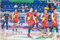  ?? ?? THE BEERMEN now has a virtually full-strength squad with June Mar Fajardo, Vic Manuel, Terrence Romeo and Jeron Teng back in the fold.