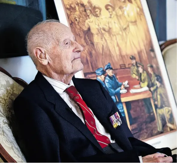  ?? ED KAISER/ EDMONTON JOURNAL ?? Dr. George Molnar, 92, was a Canadian soldier and 22 years old when he served as an interprete­r for Nazi generals in Holland two days before war ended.