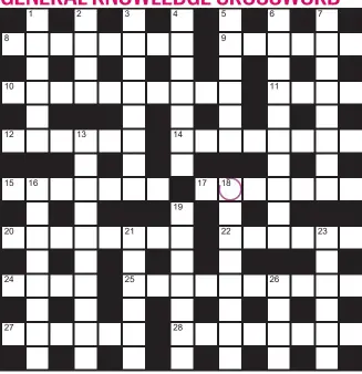  ??  ?? PlAy our accumulato­r game! every day this week, solve the crossword to find the letter in the pink circle. On Friday, we’ll provide instructio­ns to submit your five-letter word for your chance to win a luxury Cross pen. uK residents aged 18+, excl ni. terms apply. entries cost 50p.