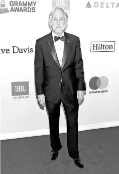  ??  ?? Portnow attends the Clive Davis and Recording Academy Pre-Grammy Gala recently in New York City. — AFP file photo