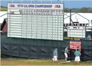  ??  ?? U.S. Open practice rounds are suspended on Wednesday afternoon due to thundersto­rms at Erin Hills.