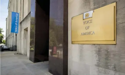  ??  ?? The Voice of America building in Washington. The organizati­on is an internatio­nal broadcast service funded by Congress. Photograph: Andrew Harnik/AP