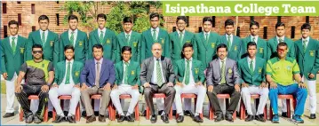  ??  ?? Isipathana College Team