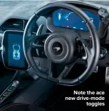  ??  ?? Note the ace new drive-mode toggles