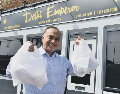  ??  ?? Delhi Emperor takeaway owner Khaled Ahmed is to give free meals to NHS and frontline workers