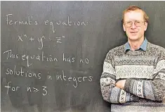  ??  ?? Numbers game: Andrew Wiles, left, with the equation that foxed the maths world for centuries. Right, Simon Singh, chronicler of the quest to solve this notorious puzzle