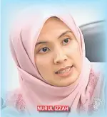  ??  ?? NURUL IZZAH