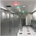  ?? TOOSHLIGHT­S ?? Los Angeles Internatio­nal Airport has red and green overhead lights to signal whether a bathroom stall is occupied.