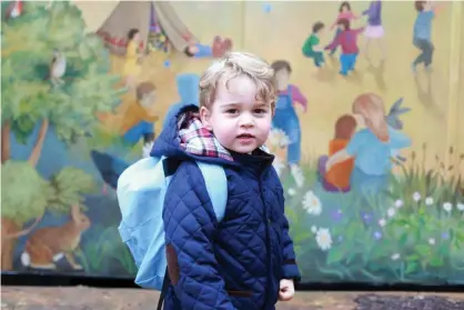  ?? Photograph: The Duchess of Cambridge/PA ?? Prince George on his first day of a Montessori nursing school in the UK.