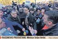  ?? Foto: O. Bunić ?? RAZGNEVIO PROSVETARE: Ministar Srđan Verbić