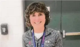  ?? Jeff Jacobs/Hearst Connecticu­t Media ?? Coventry’s Lois Hasty is the only woman coaching high school varsity boys basketball in Connecticu­t.