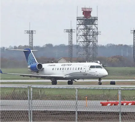  ?? GREG SWIERCZ, SOUTH BEND TRIBUNE ?? The air traffic continues during a multi-year tarmac and ramp replacemen­t project Wednesday, Nov. 8, 2023, at the South Bend Internatio­nal Airport.