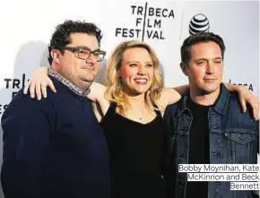  ??  ?? Bobby Moynihan, Kate McKinnon and Beck
Bennett