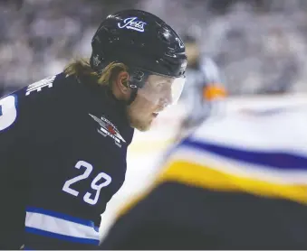  ?? KEVIN KING ?? Restricted free-agent forward Patrik Laine has yet to sign a new contract with the Winnipeg Jets, but says he will be “playing somewhere next year, so that’s something I’m not thinking about too much.”