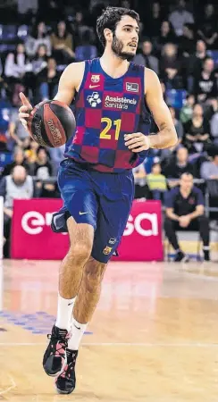  ?? // J. FERRÁNDIZ ?? Àlex Abrines ganó una Liga en su primera etapa en el Barça