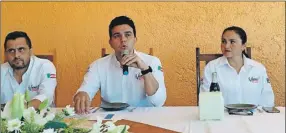  ?? ?? Erik Rihani González, candidato del PAN a la alcaldía de Progreso, da a conocer sus propuestas, ayer