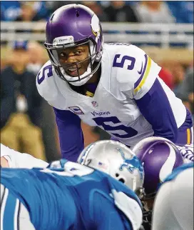  ?? DAVE REGINEK / GETTY IMAGES ?? Teddy Bridgewate­r was a first-round draft pick in 2014 and was selected to the Pro Bowl after his second season with the Vikings.