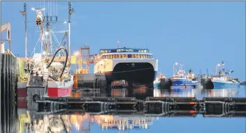  ?? TINA COMEAU PHOTO ?? The Cat ferry in port in Yarmouth. The boat ended its 2018 season having carried 50,185 passengers.