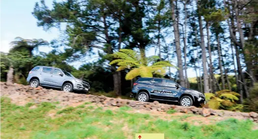  ??  ?? Both offer a brisk, nimble on-road drive. Ride quality is comparable, although Fortuner rolls less, is more refined on gravel and seal. Trailblaze­r has more responsive power.