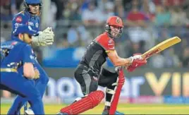  ?? PTI ?? RCB’S AB de Villiers top scored with 75 off 51 balls hitting six fours and four sixes.