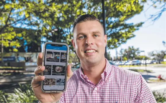  ?? Picture: JERAD WILLIAMS ?? Dave Holt from We-Date, a Sydney and Gold Coast-based start-up, has launched a new online dating app which focuses on “place before face”.