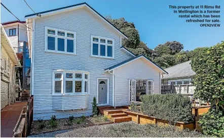  ?? OPEN2VIEW ?? This property at 11 Rimu Rd in Wellington is a former rental which has been refreshed for sale.