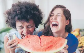  ?? GETTY IMAGES ?? Who knew eating watermelon could be such a good time?