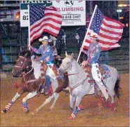  ?? MARK HUMPHREY ENTERPRISE-LEADER ?? In past years various equestrian drill teams such as the Sky High Angels shown during the 2012 Lincoln Rodeo have performed at the event. With the ever-increasing popularity of such groups, Lincoln Riding Club formed its own drill precision drill team,...