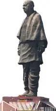  ??  ?? The Statue of Unity is a symbol of both the unity of hearts and the geographic­al integrity of our motherland