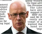  ??  ?? ‘Last chance’: John Swinney