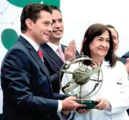  ??  ?? PRESENCIA. Enrique Peña Nieto, ayer, en la 109 Asamblea General del IMSS.