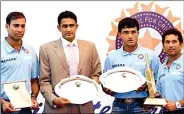  ??  ?? Laxman, Kumble, Sourav and Sachin