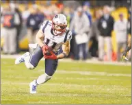  ?? Keith Srakocic / Associated Press ?? Patriots receiver Julian Edelman will probably get more looks after the suspension of Josh Gordon.