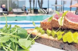  ?? B HOTELS AND RESORTS ?? The Salty Siren in Fort Lauderdale prepares avocado-tuna tartine on five-grain bread.